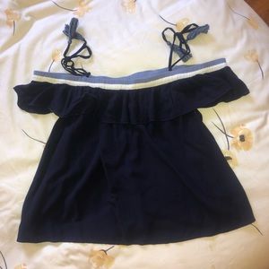 American Eagle Off-Shoulder Tie blouse